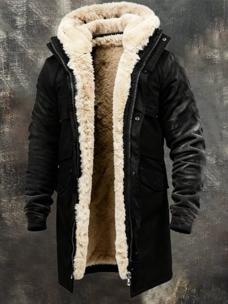 REFINED FUR-LINED MID-LENGTH COAT