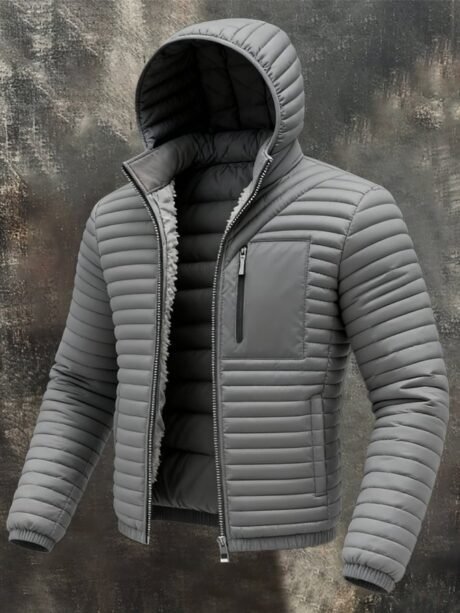 STRUCTURED HOOD QUILTED JACKET